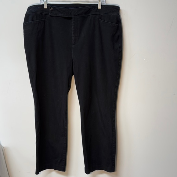 Chaps Black Pants Ladies Plus Size 20W Pockets business casual office - Picture 1 of 14
